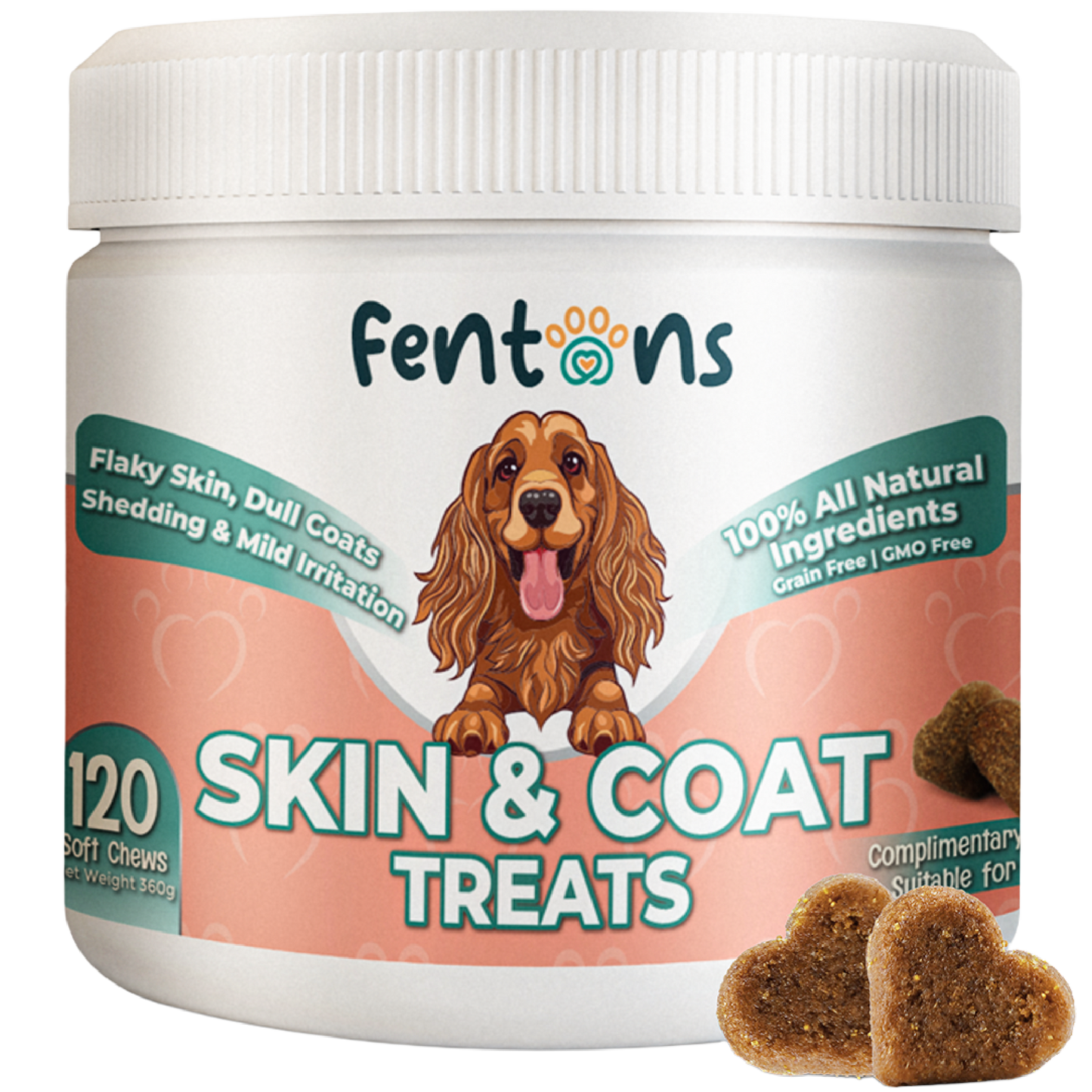 Dog Skin & Coat Health Treats - Supports Healthier Skin, Cleaner Coats & Dog Envy