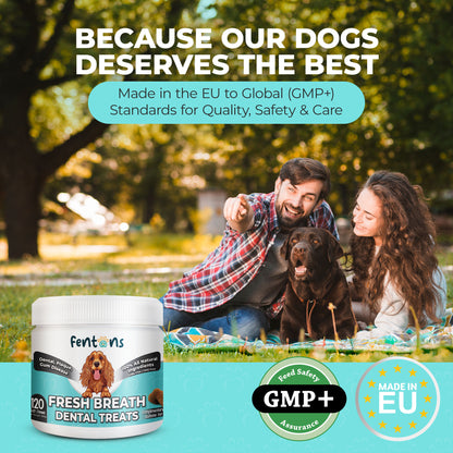 Dog Fresh Breath & Dental Chews - Supports Healthy Teeth, Healthy Gums & Pawsome Dog Licks